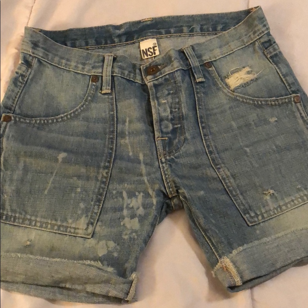 NSF distressed shorts